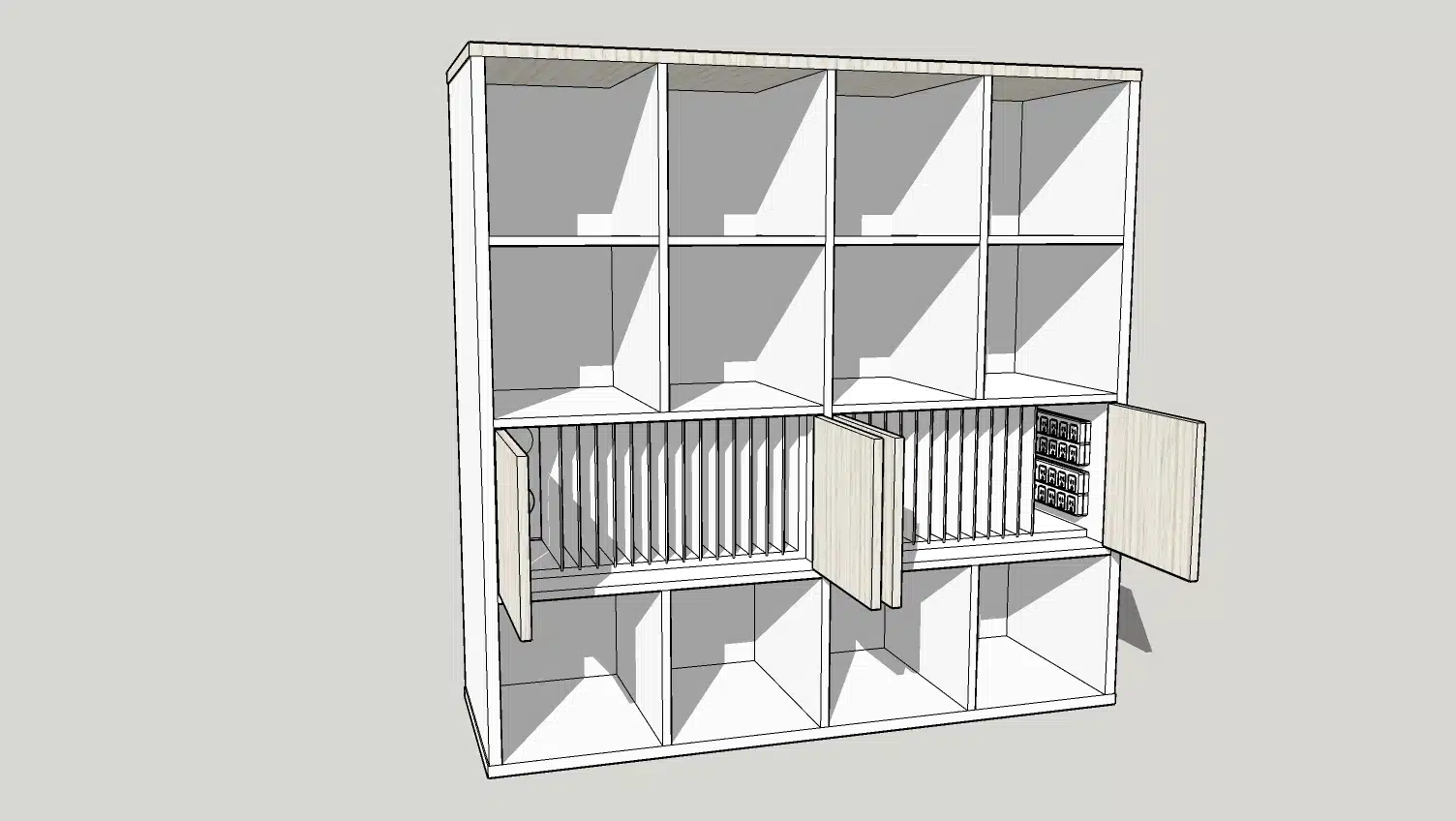 Agile Cube Storage Unit 12 Up with IPad Charging - Image 7