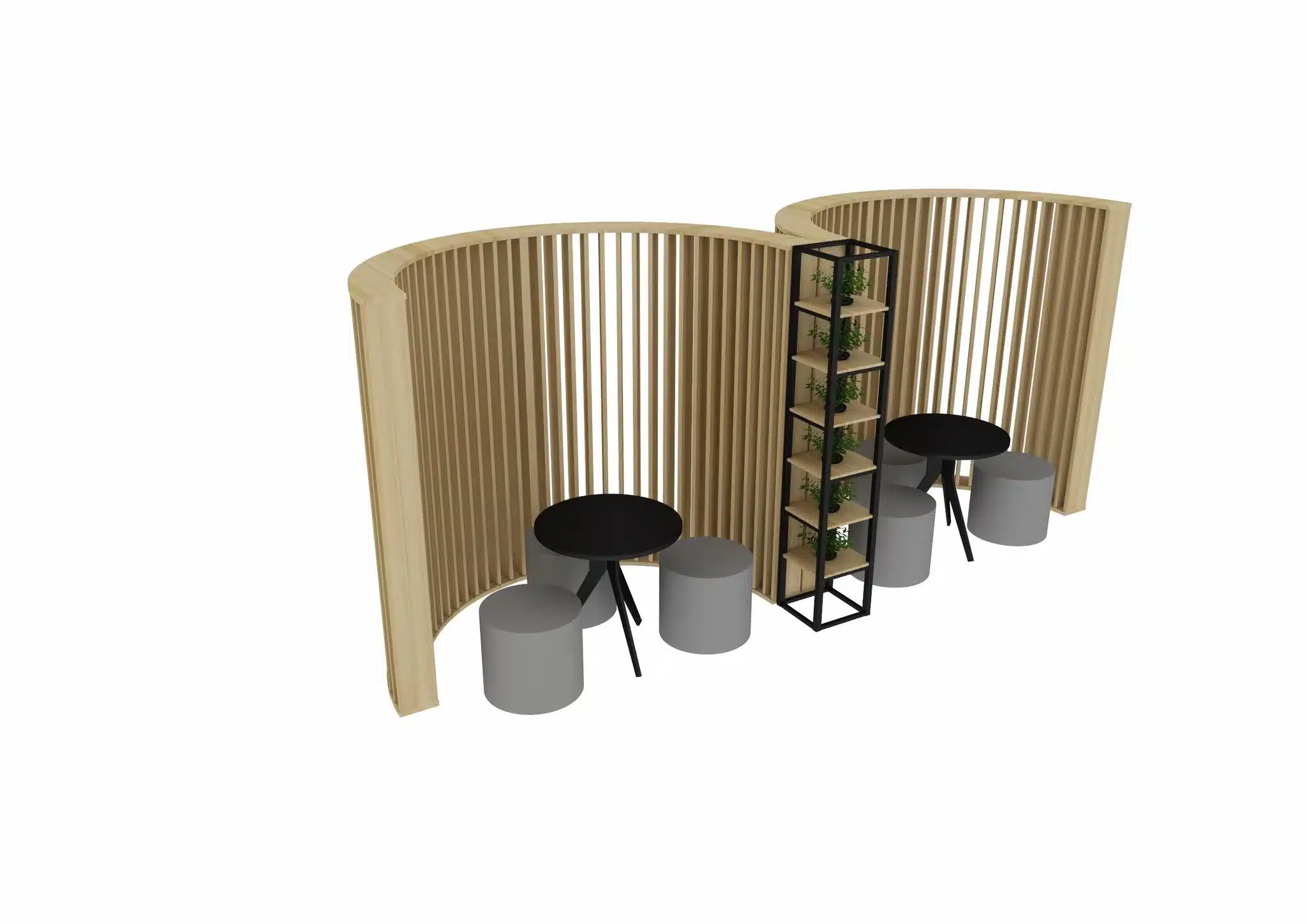 Agile Slat Curved Feature Wall - Image 2