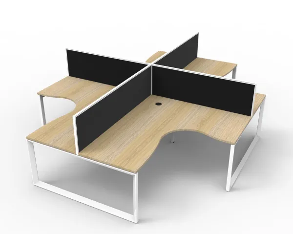 Agile Infinity 4 Person Corner Workstation Pod – with Screens - Image 2