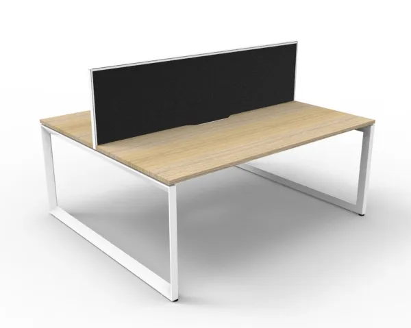 Agile Infinity Back-to-Back Desk – 2 Person – with Screens - Image 2