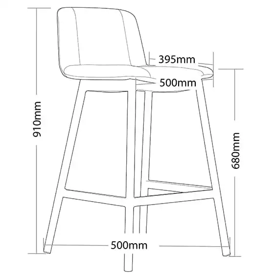 Vero Upholstered Counter Stool - Image 10