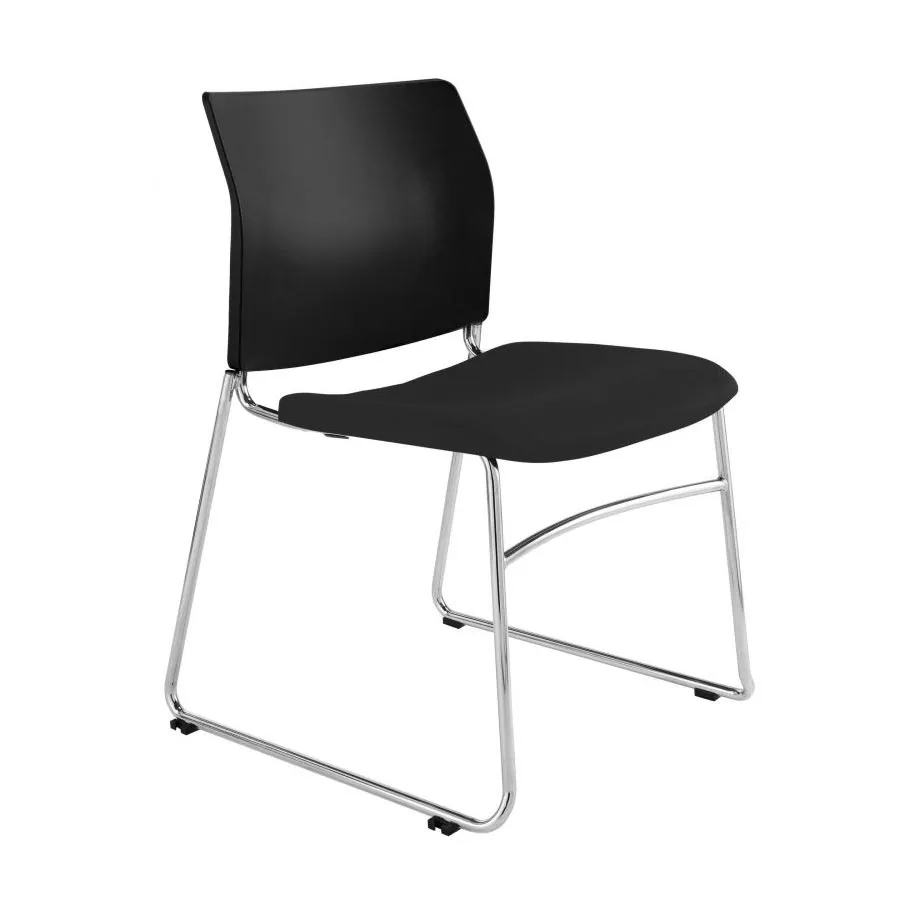 Agile One Visitor Chair Sled Base with Seat Pad