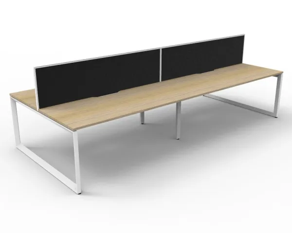 Agile Infinity Back-to-Back Desk – 4 Person – With Screen - Image 2